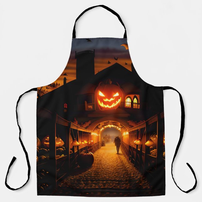 Halloween Landscape Five Apron (Front)