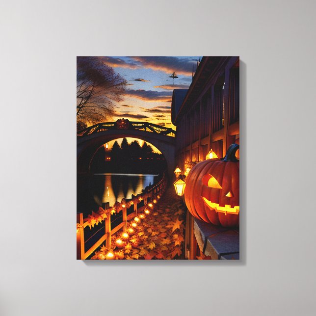 Halloween Landscape Four Canvas Print (Front)