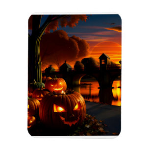 Halloween Landscape Magnet