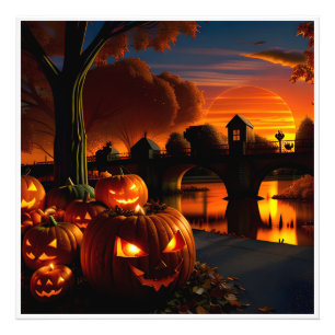 Halloween Landscape  Photo Print