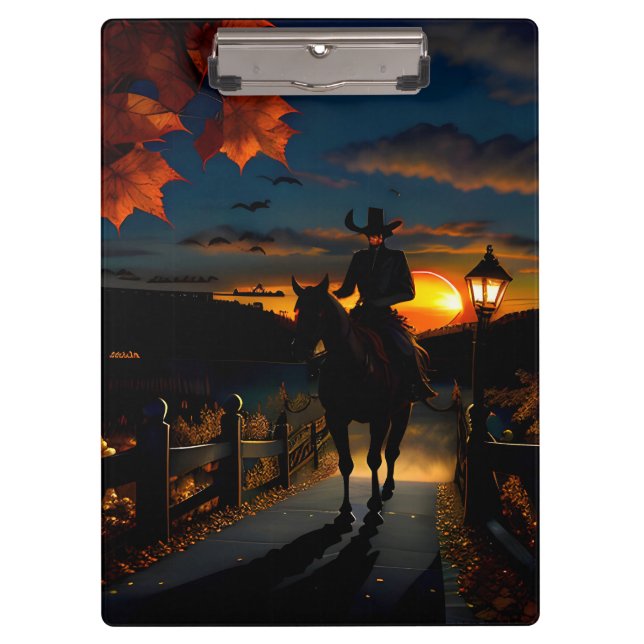 Halloween Landscape Seven Clipboard (Front)