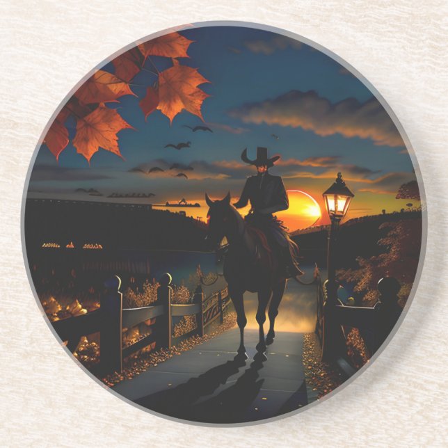 Halloween Landscape Seven Coaster (Front)