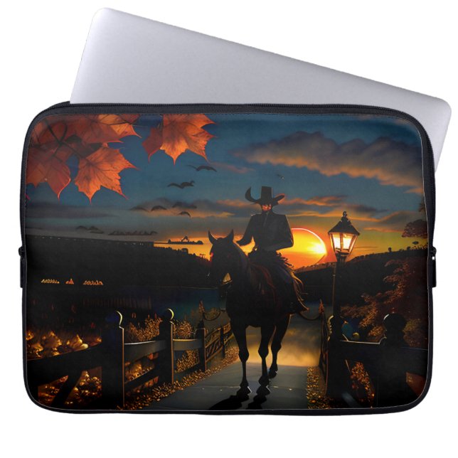 Halloween Landscape Seven Laptop Sleeve (Front)