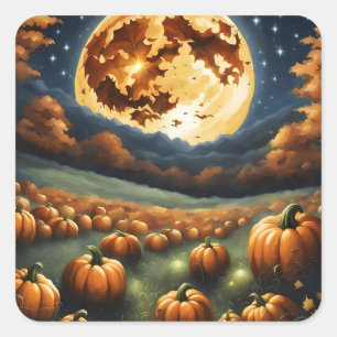 Halloween Landscape Square Sticker
