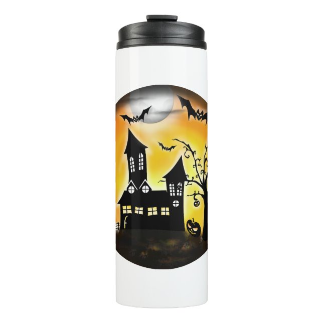 Halloween landscape thermal tumbler (Front)
