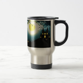 Halloween landscape travel mug
