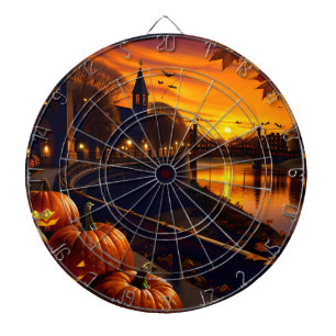 Halloween Landscape Two Dartboard