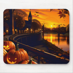Halloween Landscape Two Mouse Mat