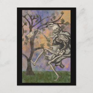 Halloween Lantern Walk Postcard