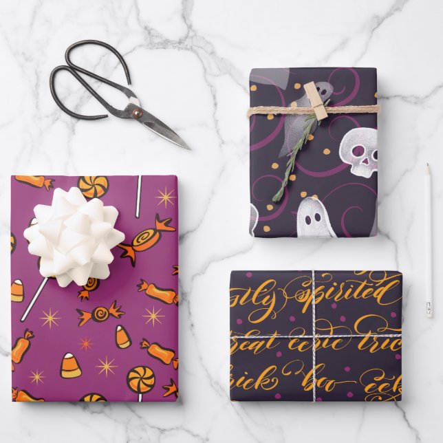 Halloween Large Design Wrapping Sheets (Front)