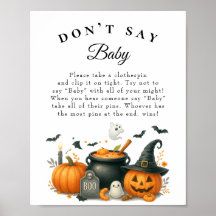 Halloween Late Night Diapers Baby Shower Game 