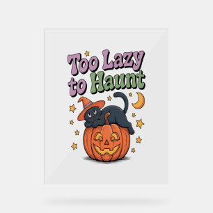 Halloween Lazy Ghost Acrylic Sign