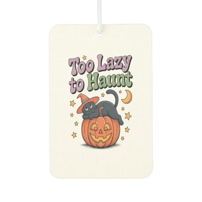 Halloween Lazy Ghost Car Air Freshener (Front)
