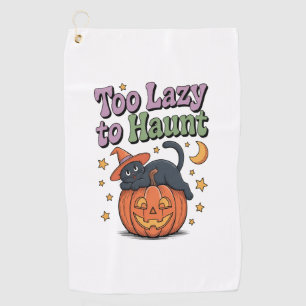 Halloween Lazy Ghost Golf Towel