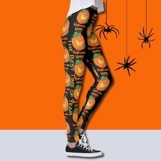 Halloween Leggings Custom Laughing Pumpkin (Creator Uploaded)