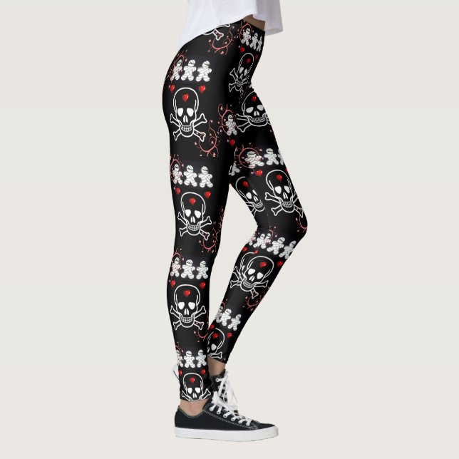 Halloween Leggings, Skull Leggings (Right)