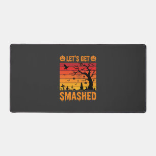 Halloween Lets Get Smashed Haunted Graveyard Desk Mat