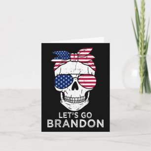 Halloween Let's Go Brandon Ndana Skull Aviation Su Card