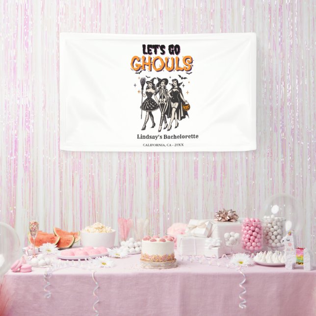 Halloween let's go Ghoul Bachelorette party Banner (Party)