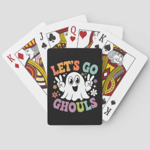 Halloween Let's Go Ghouls Ghost Retro Costume Playing Cards