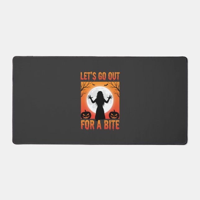 Halloween Let's Go Out For a Bite Horror Desk Mat (Front)