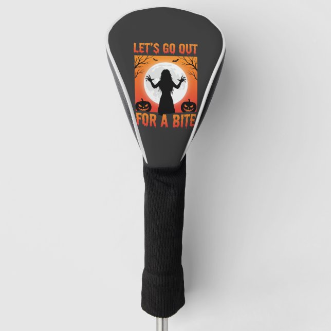 Halloween Let's Go Out For a Bite Horror Golf Head Cover (Front)