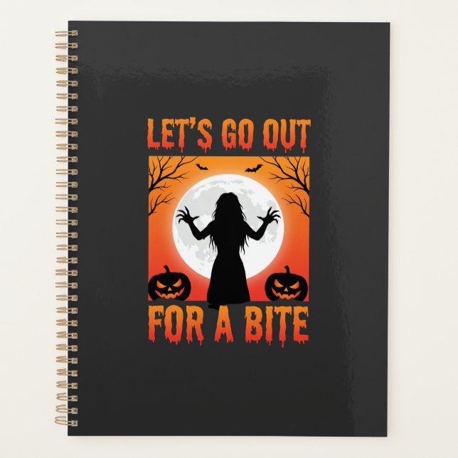 Halloween Let's Go Out For a Bite Horror Planner (Front)