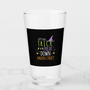 Halloween Lets Go Trick Or Treat Glass