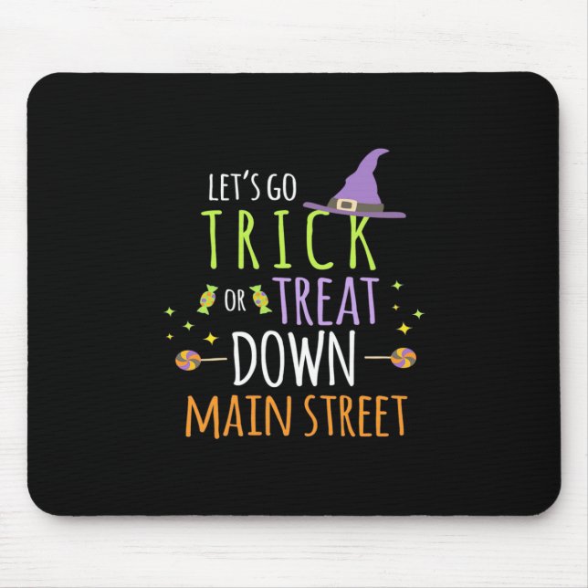 Halloween Lets Go Trick Or Treat Mouse Mat (Front)