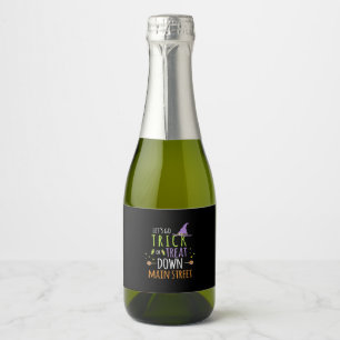 Halloween Lets Go Trick Or Treat Sparkling Wine Label