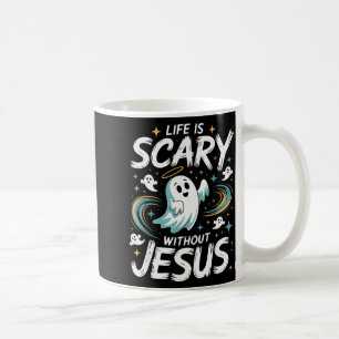 Halloween Life Scary Without Jesus Christian Costu Coffee Mug