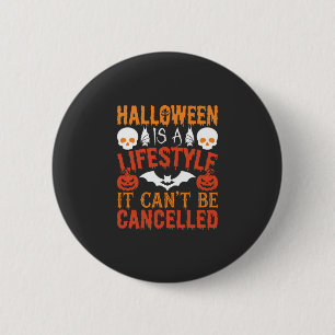 Halloween Lifestyle Bat Pumpkin Typography Vector 6 Cm Round Badge