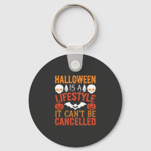 Halloween Lifestyle Bat Pumpkin Typography Vector Key Ring
