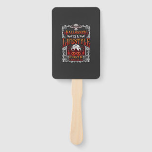 Halloween Lifestyle Bat Skull Graveyard Pumpkins F Hand Fan