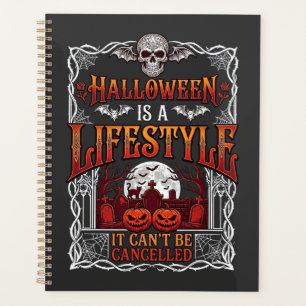 Halloween Lifestyle Bat Skull Graveyard Pumpkins F Planner