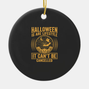 Halloween Lifestyle Bat Spider Web Design_1 Ceramic Tree Decoration