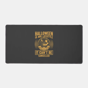Halloween Lifestyle Bat Spider Web Design_1 Desk Mat