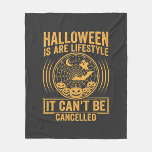 Halloween Lifestyle Bat Spider Web Design_1 Fleece Blanket