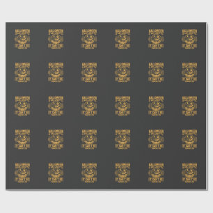 Halloween Lifestyle Bat Spider Web Design_1 Wrapping Paper