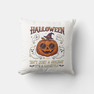 Halloween Lifestyle Pumpkin Sunglasses Witch Hat G Cushion