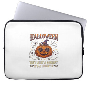 Halloween Lifestyle Pumpkin Sunglasses Witch Hat G Laptop Sleeve