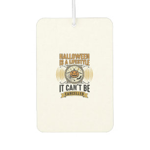 Halloween Lifestyle Vintage Pumpkin Typography Des Car Air Freshener