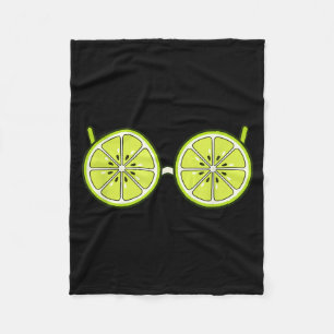 Halloween Lime Gles Citrus Sungles Spooky Costume Fleece Blanket
