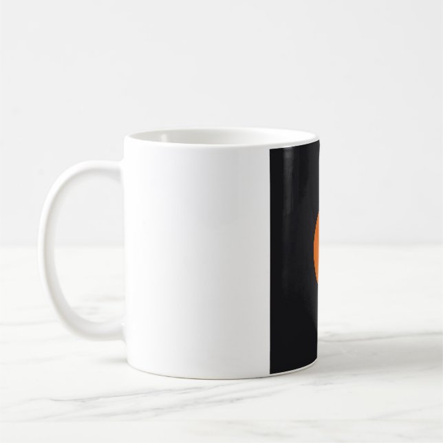 Halloween Line Art Mug - Black & Orange (Left)