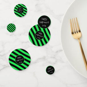 Halloween Lines Paper Plates Confetti