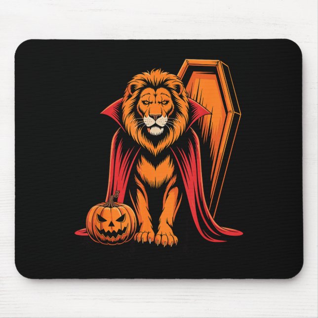Halloween Lion Coffin Lions  Mouse Mat (Front)