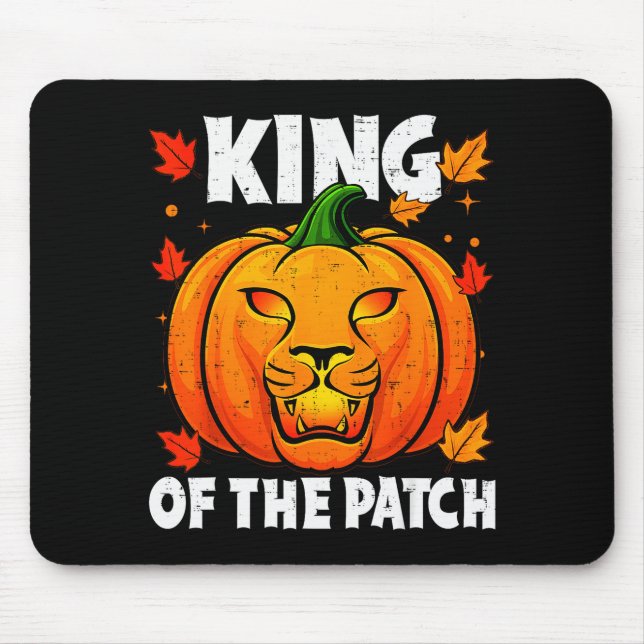 Halloween Lion Pumpkin King Of The Patch Costume M Mouse Mat (Front)