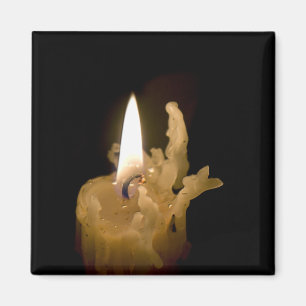 Halloween Lite Candle and Burnt Wick Magnet