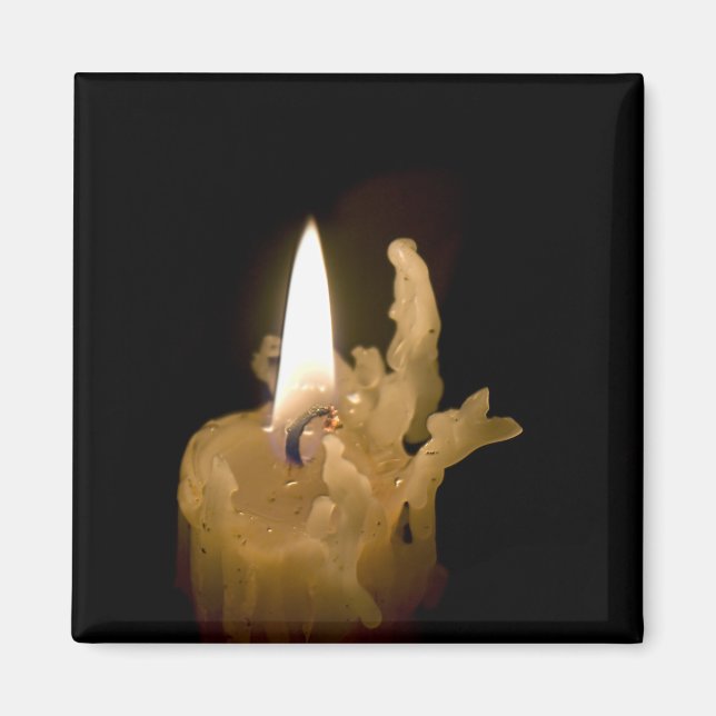 Halloween Lite Candle and Burnt Wick Magnet (Front)