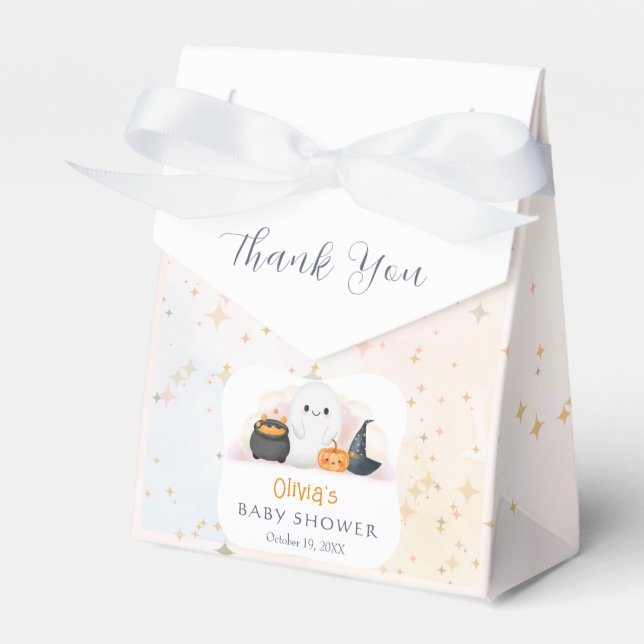 Halloween Little Boo Baby Shower  Favour Box (Front Side)